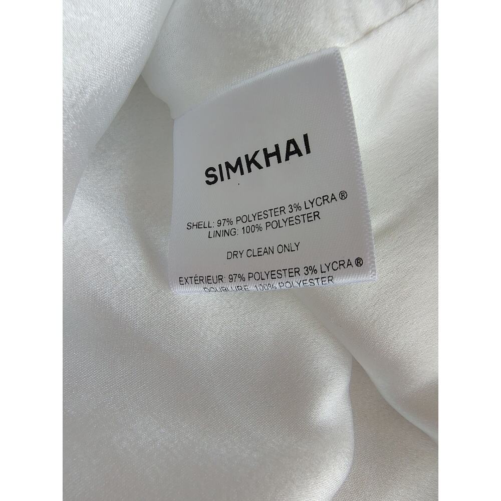Simkhai Ziva White Embellished Mini Dress Crystal Sequin Size 8 Bridal - Picture 15 of 16